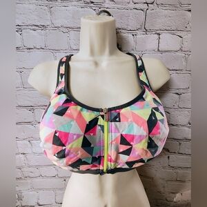Victoria's Secret VSX Front Zip Bra in Bra High Impact Sports Bra Racerback 38D